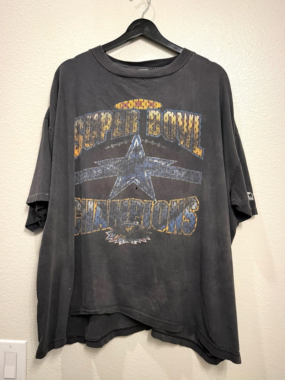 90s Vintage Dallas Cowboys Starter Super Bowl Champions NFL Tee XL 28x29